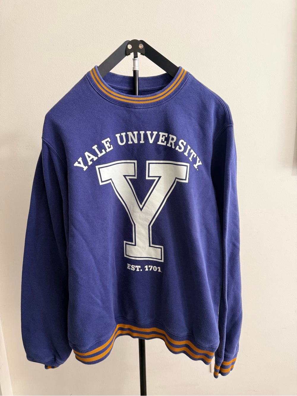 See STAIN Yale Purple Crewneck Sweatshirt with Gold Trim